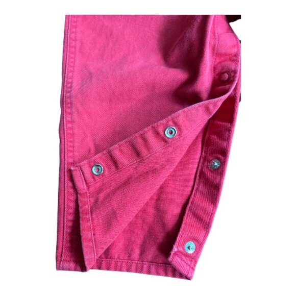 VINTAGE OshKosh B'Gosh RED BIB VESTBACK 100% COTTON OVERALLS SIZE 24 MONTHS - Picture 7 of 7